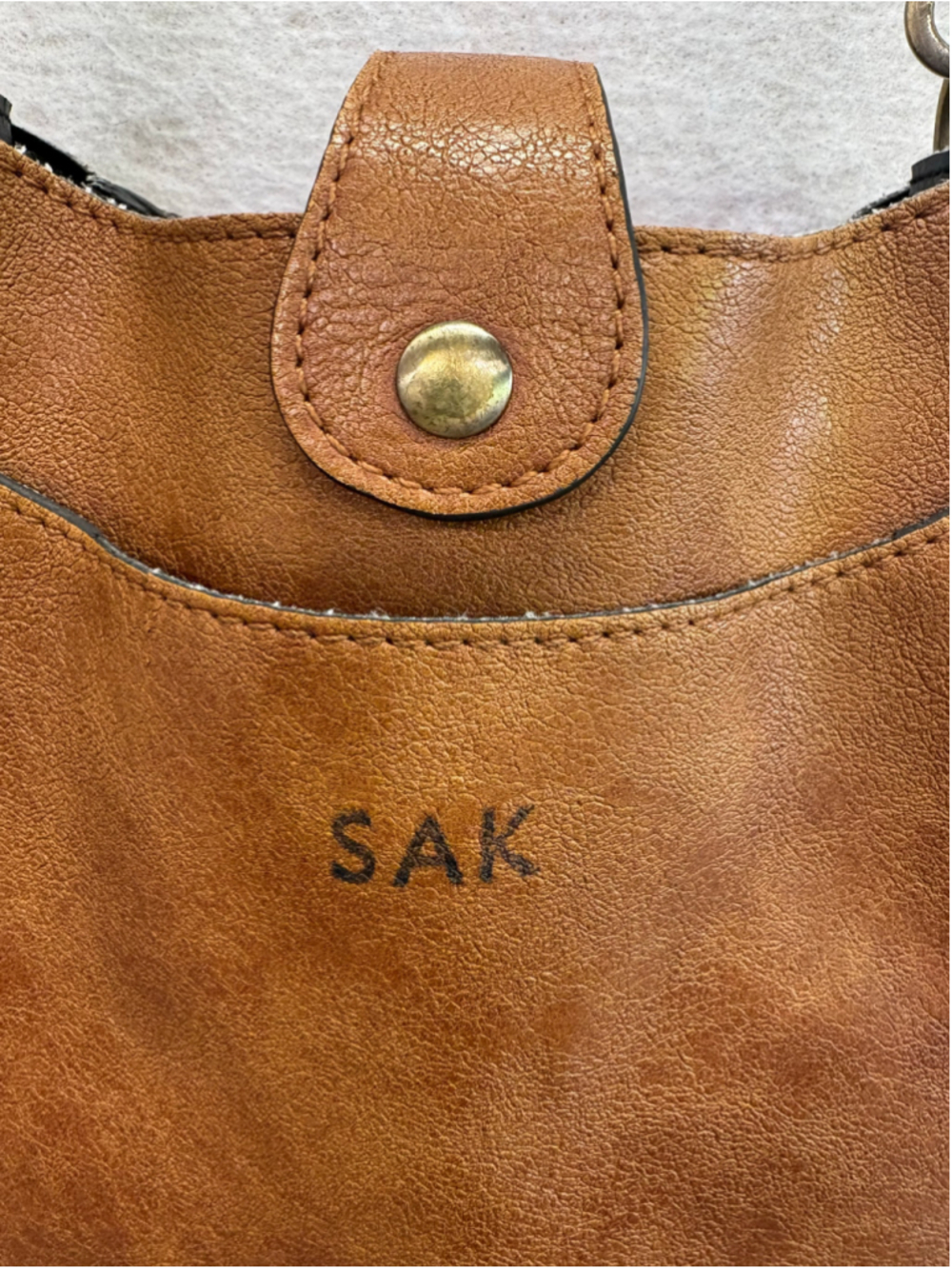 The Sak Brown Crossbody Bag Woven Strap Tassel Boho Small Purse - Picture 10 of 14
